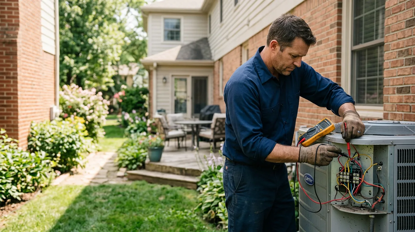 HVAC technician working near Hebron, IL